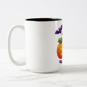 Süße Mumie mit Kürbis Halloween Zweifarbige Tasse