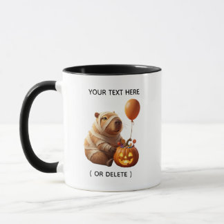 Süße Mumien-Capybara-Halloween-Tasse mit individue Tasse
