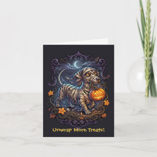Süße Mumien-Dachshund-Halloween-Entpacke-mehr-Süßi Karte