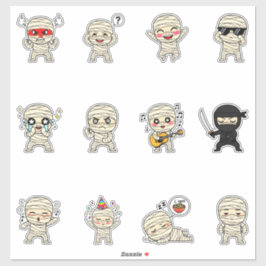 Süße Mumien-Emoji-Aufkleber-Packung Aufkleber