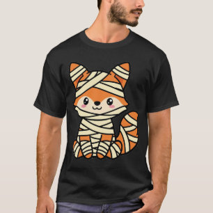 Süße Mumien-Fuchs-Halloween T-Shirt