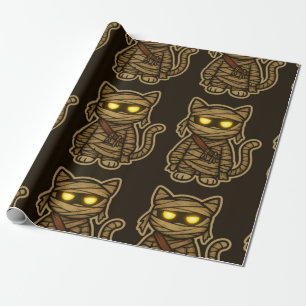 Süße Mumien-Gruselkatze Geschenkpapier