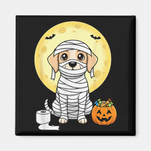 Süße Mumien-Hund-Halloween-Vollmond-Welpe-Streich  Magnet