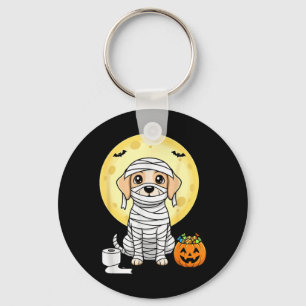 Süße Mumien-Hund Halloween Vollmond Welpe Streich  Schlüsselanhänger