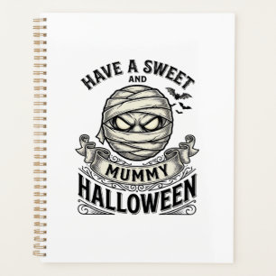 Süße Mummy Halloween Vintage Vektor Design_1 Planer
