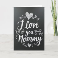 Süße Mummy Kreide Herz Karte