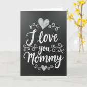 Süße Mummy Kreide Herz Karte (Gelbe Blume)