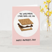Süße Mums Smores Geschenkkarte Karte (Gelbe Blume)