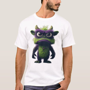 Süße mürrische flauschige Monster-Cartoon-Maskottc T-Shirt