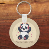 Süße Musik-Panda Schlüsselanhänger (Vorderseite)