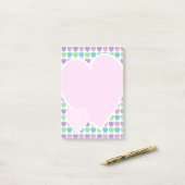 Süße Muster Herz Post-it Klebezettel (Auf Schreibtisch)