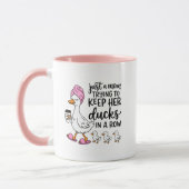 Süße Mutter-Enten-Wortkunst  Tasse (Links)