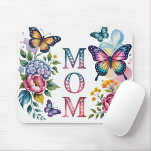 Süße Mutter Floraler Schmetterling Mousepad