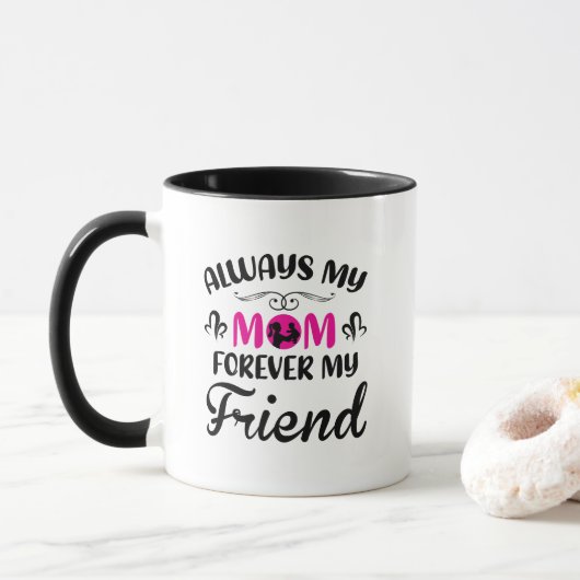 Süße Mutter Freund Wortkunst Tasse (Mit Donut)