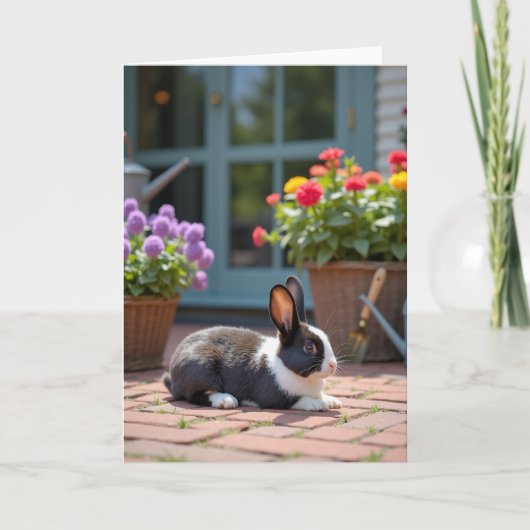 Süße Mutter-Hasen-Karte Karte (Vorderseite)