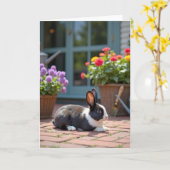 Süße Mutter-Hasen-Karte Karte (Gelbe Blume)