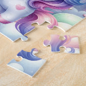 Süße Mutter-Tochter liebt mehr Puzzle (Seite)