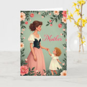 Süße Mutter-und-Kind-Karte Karte (Gelbe Blume)