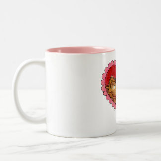 Süße Mutter-und-Tochter-Dinosaurier-Herz-Tasse Zweifarbige Tasse