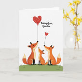 Süße Muttertag Fuchs Karte (Gelbe Blume)