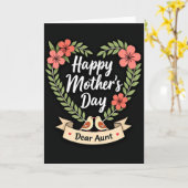 Süße Muttertags-Blumen-Herzkarte Karte (Gelbe Blume)