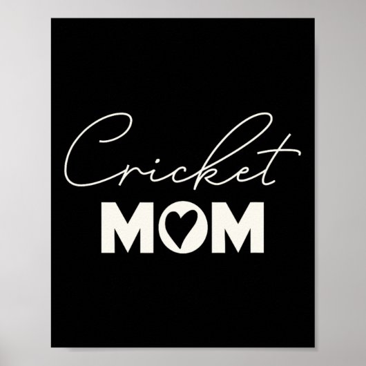 Süße Muttertags-Cricket-Mum Poster (Vorne)