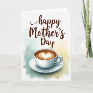 Süße Muttertags-Kaffee-Kunstkarte Karte