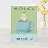 Süße Muttertags-Karte mit Latte Karte (Gelbe Blume)
