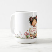 Süße Muttertags-Kind-Kunst-Tasse Kaffeetasse (Vorderseite Links)