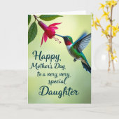 Süße Muttertags-Kolibri-Karte Karte (Gelbe Blume)