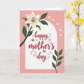 Süße Muttertags-Lilien-Karte Karte (Gelbe Blume)