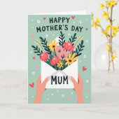 Süße Muttertags-Open Card Karte (Gelbe Blume)