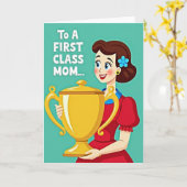 Süße Muttertags-Trophäenkarte Karte (Gelbe Blume)
