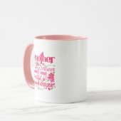 Süße Mutti Blumen Wortkunst Tasse (Vorderseite Links)