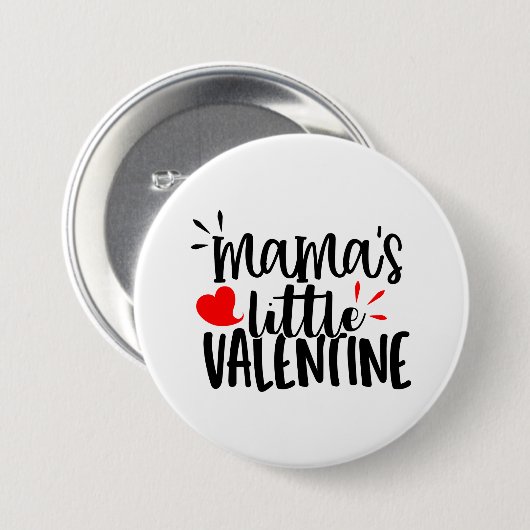 Süße Mutti kleines Valentinsherz Button (Vorne & Hinten)