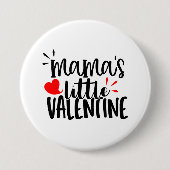 Süße Mutti kleines Valentinsherz Button (Vorderseite)