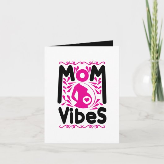 Süße Mutti-Vibes Wortkunst Karte (Vorderseite)