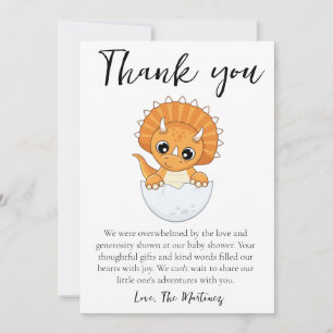 süße Nachricht Baby Shower Dankeskarten Einladung