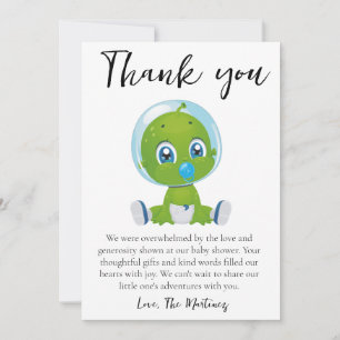 süße Nachricht Baby Shower Dankeskarten Einladung