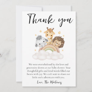 süße Nachricht Baby Shower Dankeskarten Einladung