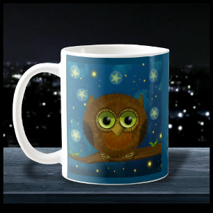 Süße nachtbraune Eule Kaffeetasse