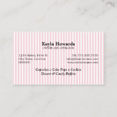 Süße Nachtisch-Bäckerei Visitenkarte (Rückseite)