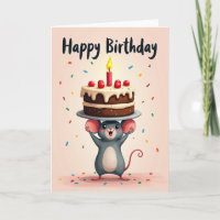 Süße Nagetier-Geburtstagskarte