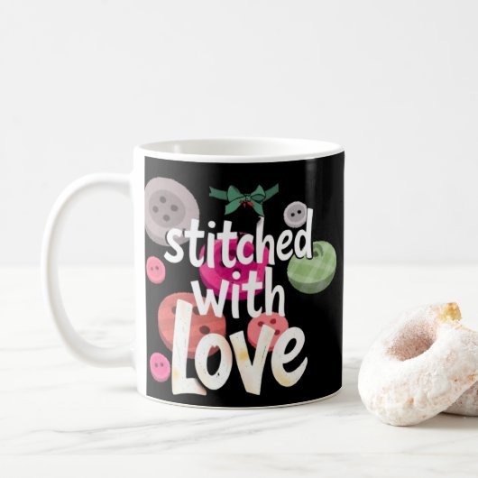 süße Näher-Muster Kaffeetasse (Mit Donut)