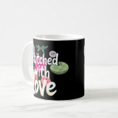 süße Näher-Muster Kaffeetasse (Vorderseite Links)