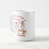 Süße Nähmaschine Made With Style Schneider/in Kaffeetasse (Vorderseite Links)