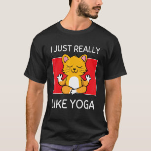 Süße Namaste-Katze Ich mag Yoga Pilates einfach wi T-Shirt