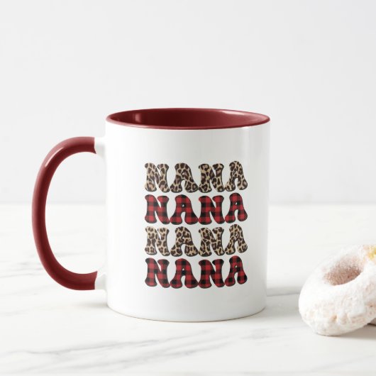 Süße Nana-Wortkunst Tasse (Mit Donut)