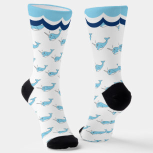 Süße Narwal-Wal-Socken Socken