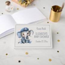 Süße nautische blaue Baby-Elefanten-Baby-Party